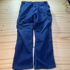 Carhartt Force Broxton Blue Cargo Pants Ripstop Stretch Mens 36x32 (Real 36x30)